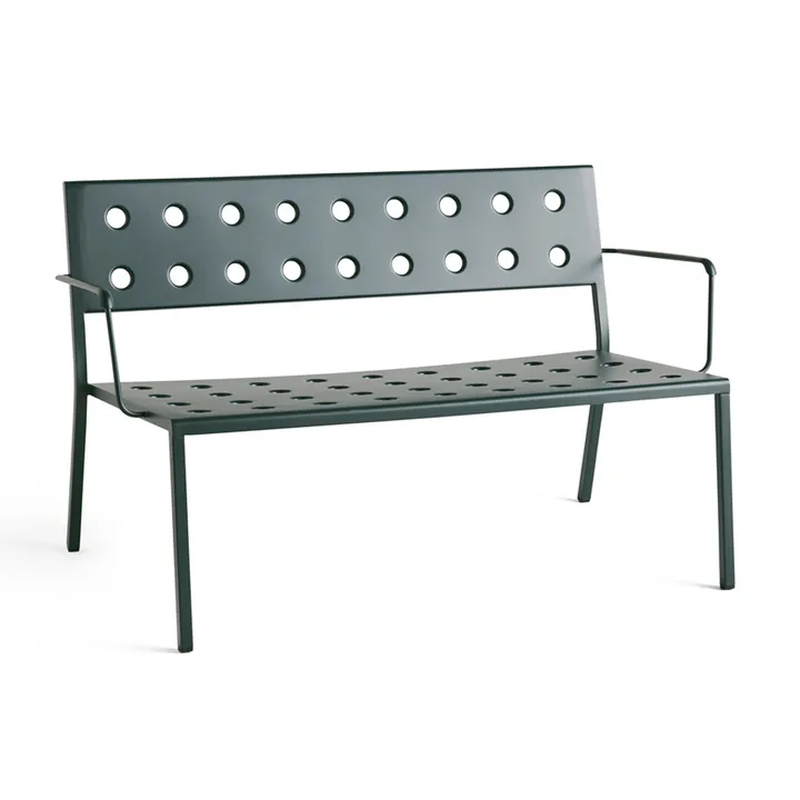 Banco Balcony Lounge con reposabrazos 121,5×69 cm - Bosque oscuro - HAY