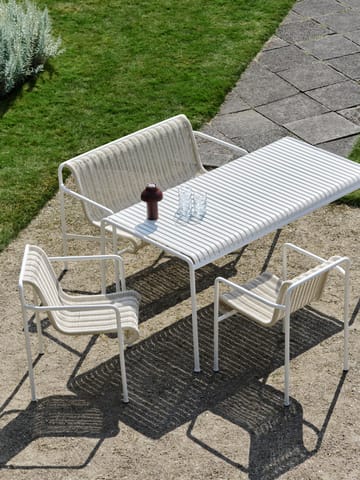Banco con reposabrazos Palissade Cord Dining   - Cream white - HAY