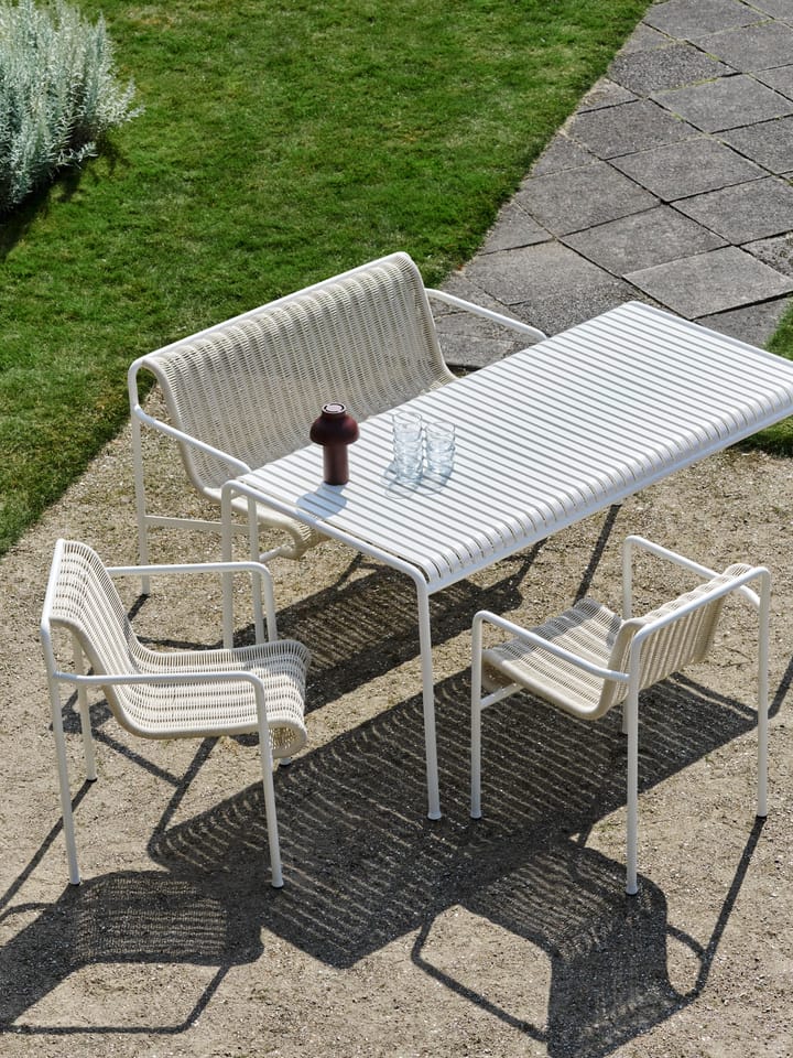 Banco con reposabrazos Palissade Cord Dining  , Cream white HAY