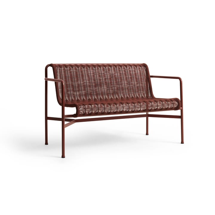Banco con reposabrazos Palissade Cord Dining   - Iron red - HAY