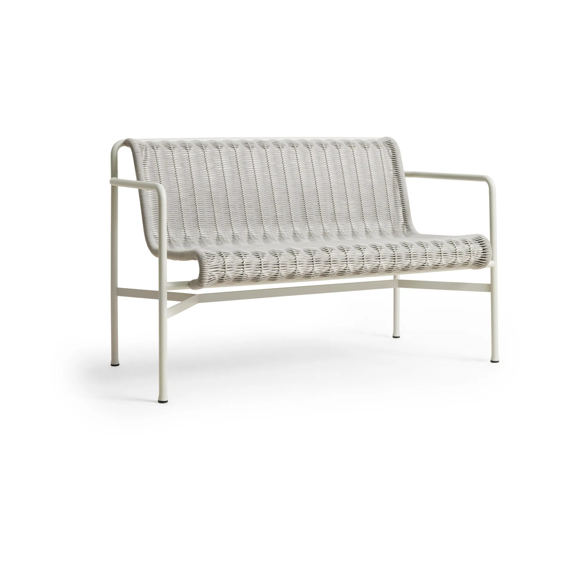 Banco con reposabrazos Palissade Cord Dining, Sky grey HAY