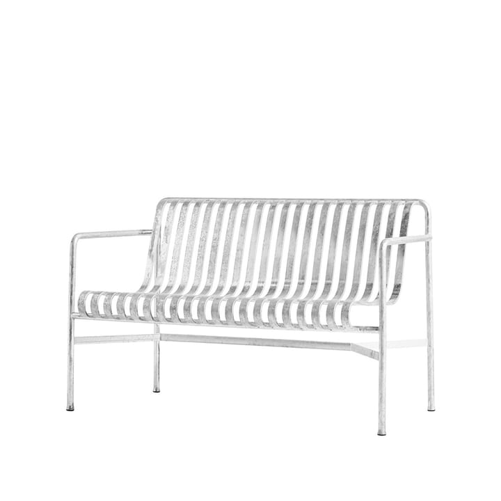 Banco con reposabrazos Palissade Dining   - Hot galvanized - HAY
