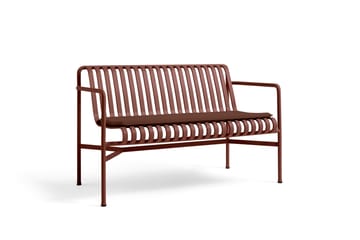 Banco con reposabrazos Palissade Dining   - Iron red - HAY