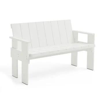 Banco Crate Dining Bench de pino lacado - Blanco - HAY
