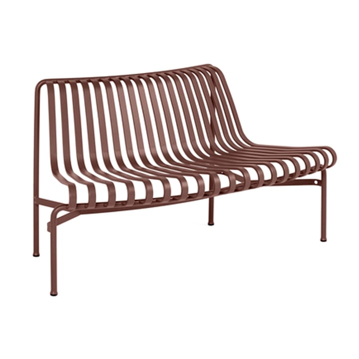 Banco de parque con respaldo curvado hacia afuera Palissade Dining   - Iron red - HAY