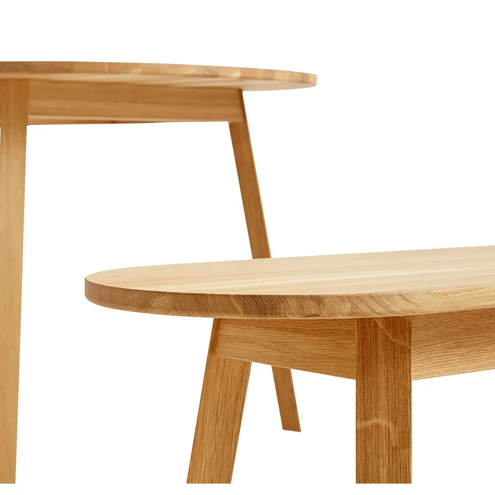 Banco Triangle Leg, roble aceitado, 200 cm HAY