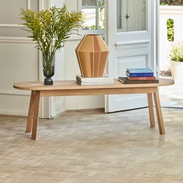 Banco Triangle Leg - roble aceitado, 200 cm - HAY