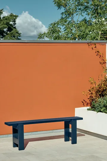 Banco Weekday 140x23 cm en pino lacado - Azul acero - HAY