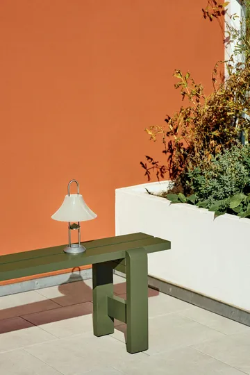 Banco Weekday 140x23 cm en pino lacado - Oliva - HAY