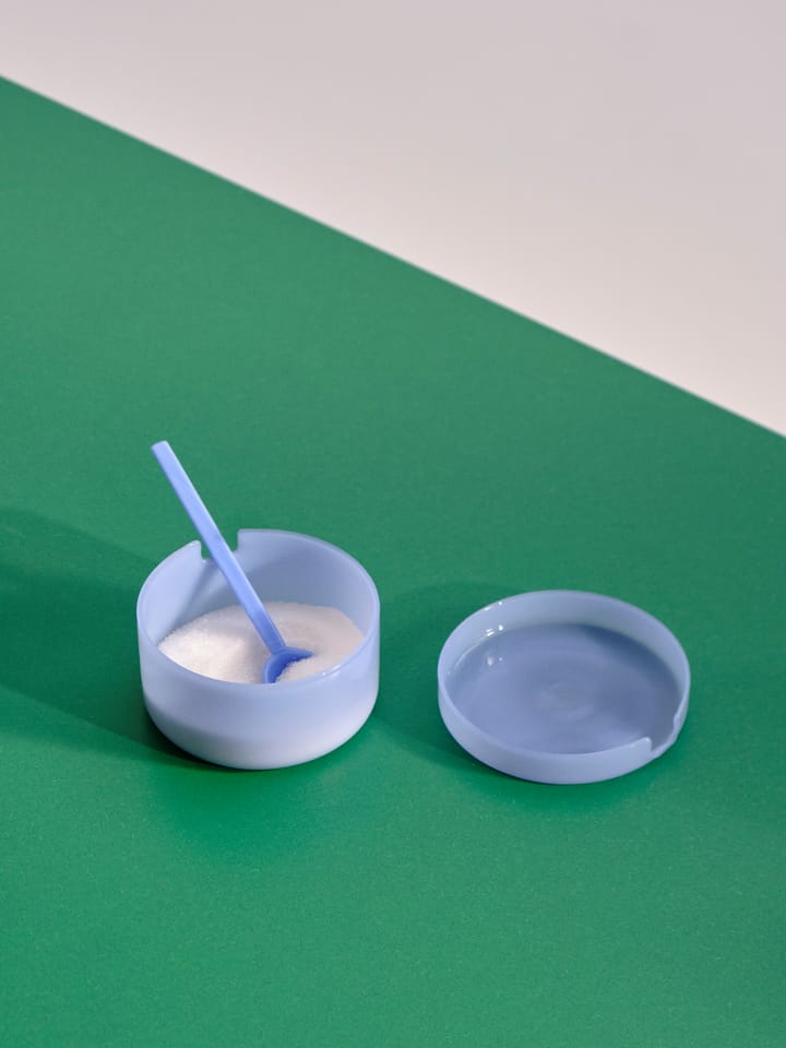 Bol con tapa y cuchara Borosilicate, Jade light blue HAY
