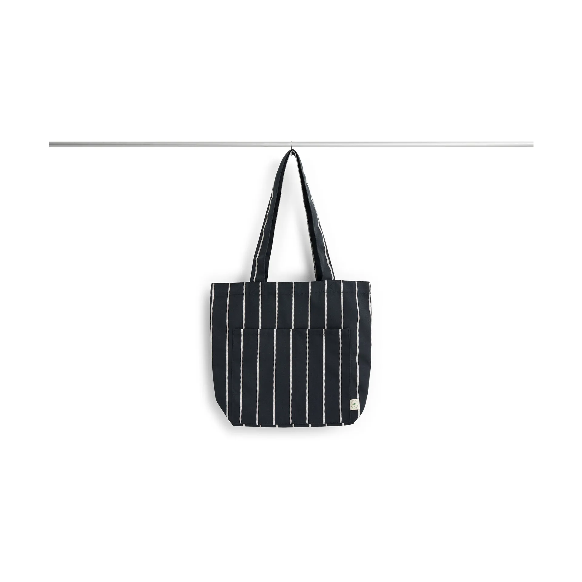 HAY Bolsa de tela Outdoor Market Black-beige, medium