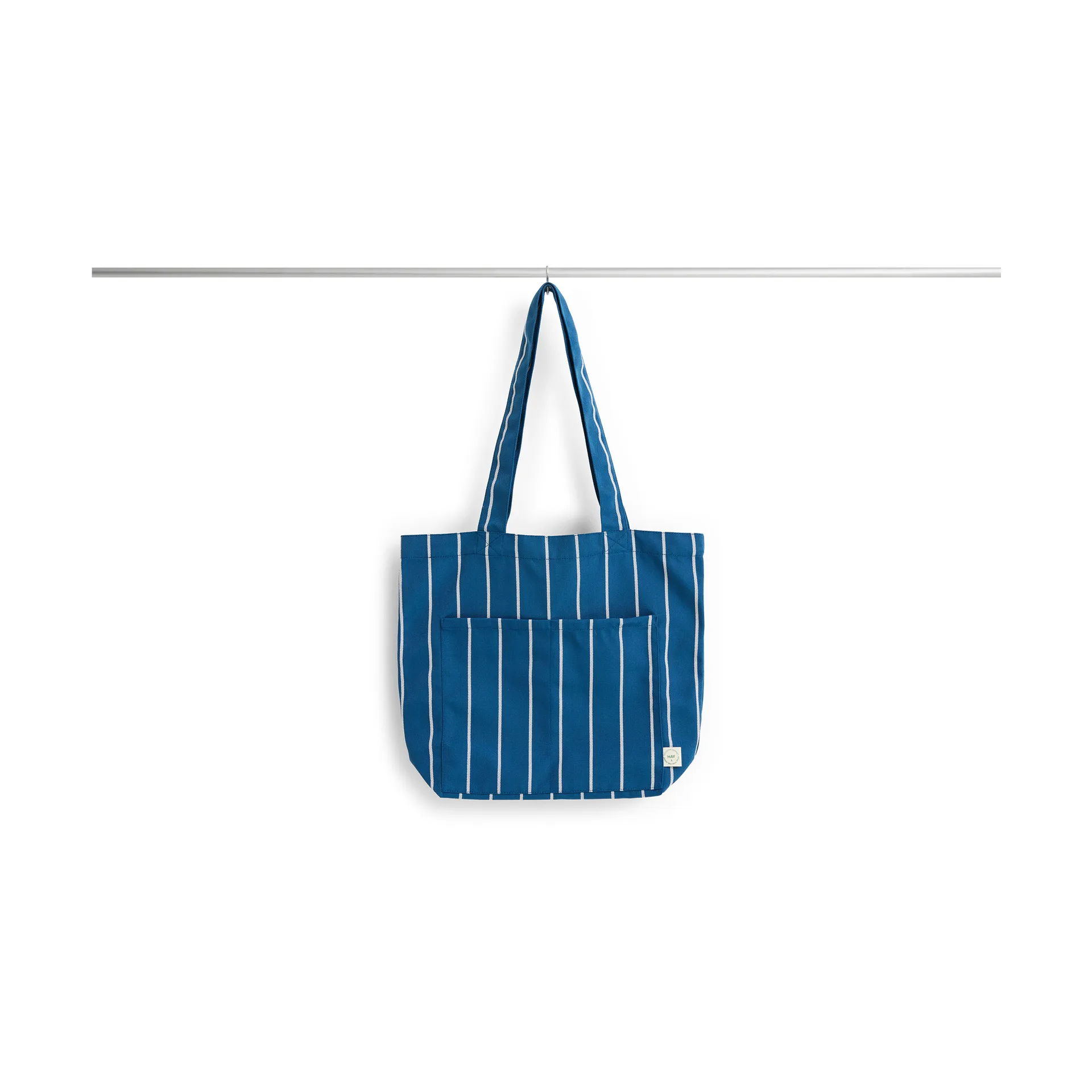 HAY Bolsa de tela Outdoor Market Blue-beige, medium