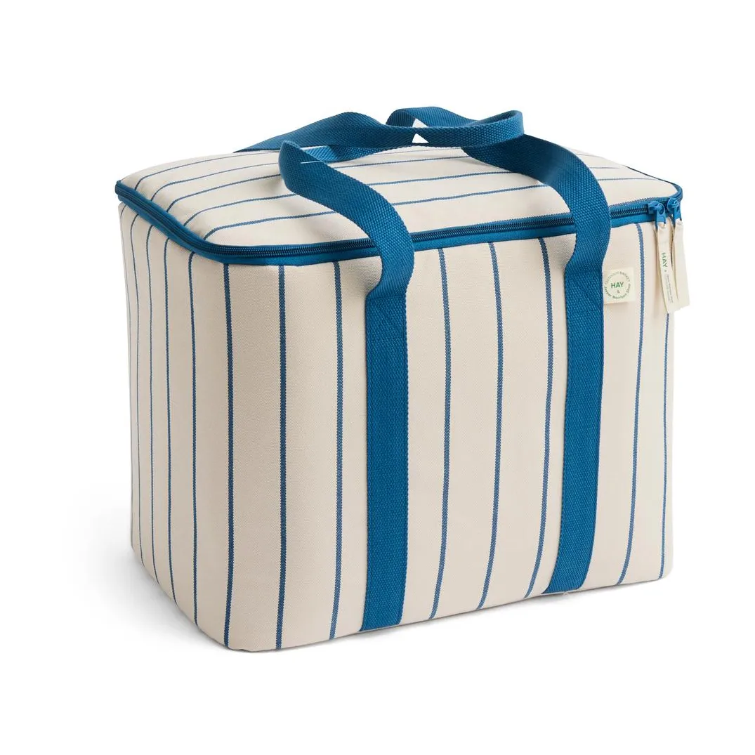 HAY Bolsa térmica Outdoor Market Blue-beige | Decoración & Diseño Nórdico | Otros utensilios de cocina | Azul