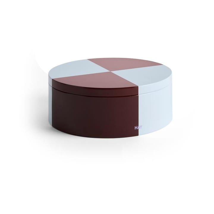 Bote de almacenamiento Tin Container Round - Burgundy-ice blue - HAY