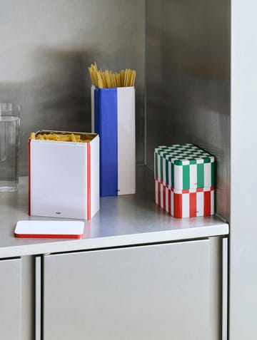 Bote Tin Container medium - Black-off white - HAY