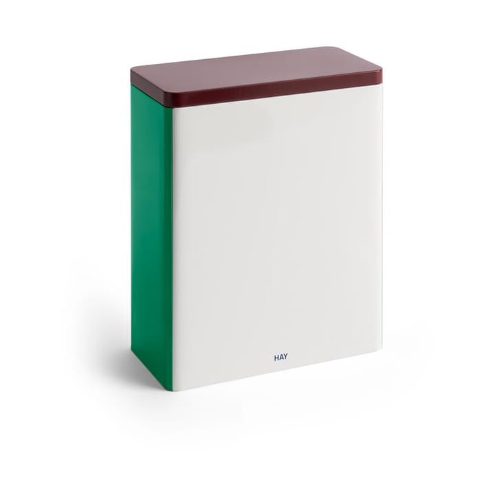 Bote Tin Container x-large - Off white-burgundy-green - HAY
