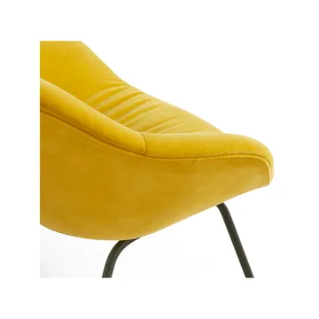 Butaca About a Lounge 87 Soft - Lola yellow-estructura de acero negra - HAY