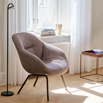 Butaca About a Lounge 87 Soft - Lola yellow-estructura de acero negra - HAY