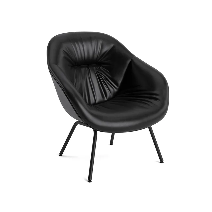 Butaca About a Lounge 87 Soft - Sense black-svart bastidor de acero - HAY