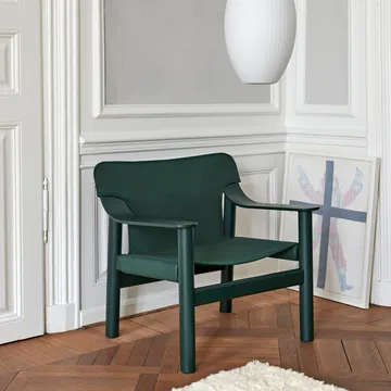 Butaca Bernard - Tela raw canvas beige–estructura de roble - HAY