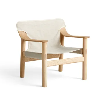Butaca Bernard - Tela raw canvas beige–estructura de roble - HAY