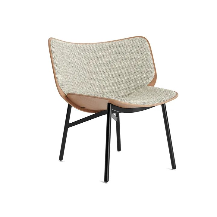 Butaca lounge Dapper - Coda 100 blanco-roble-negro base - HAY