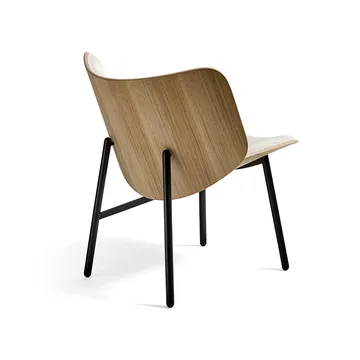 Butaca lounge Dapper - Coda 100 blanco-roble-negro base - HAY