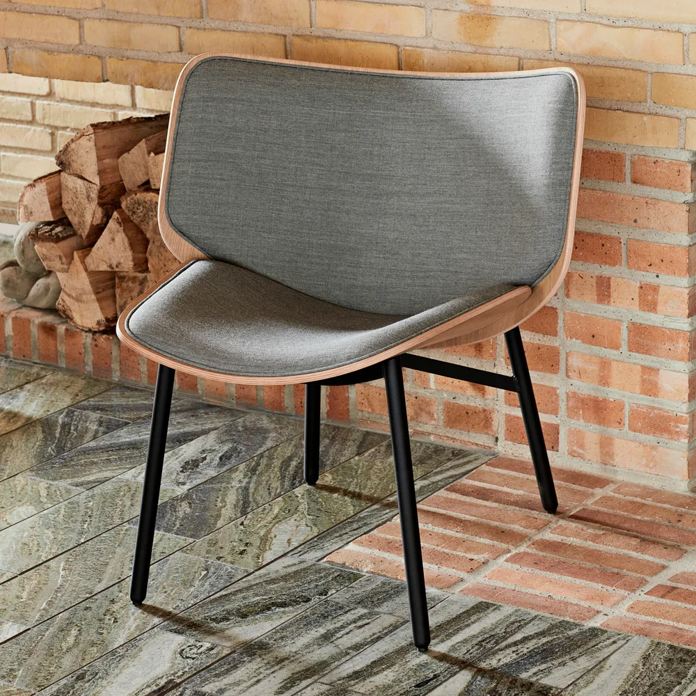 Butaca lounge Dapper, Remix 143-dusty grey-bastidor gris HAY