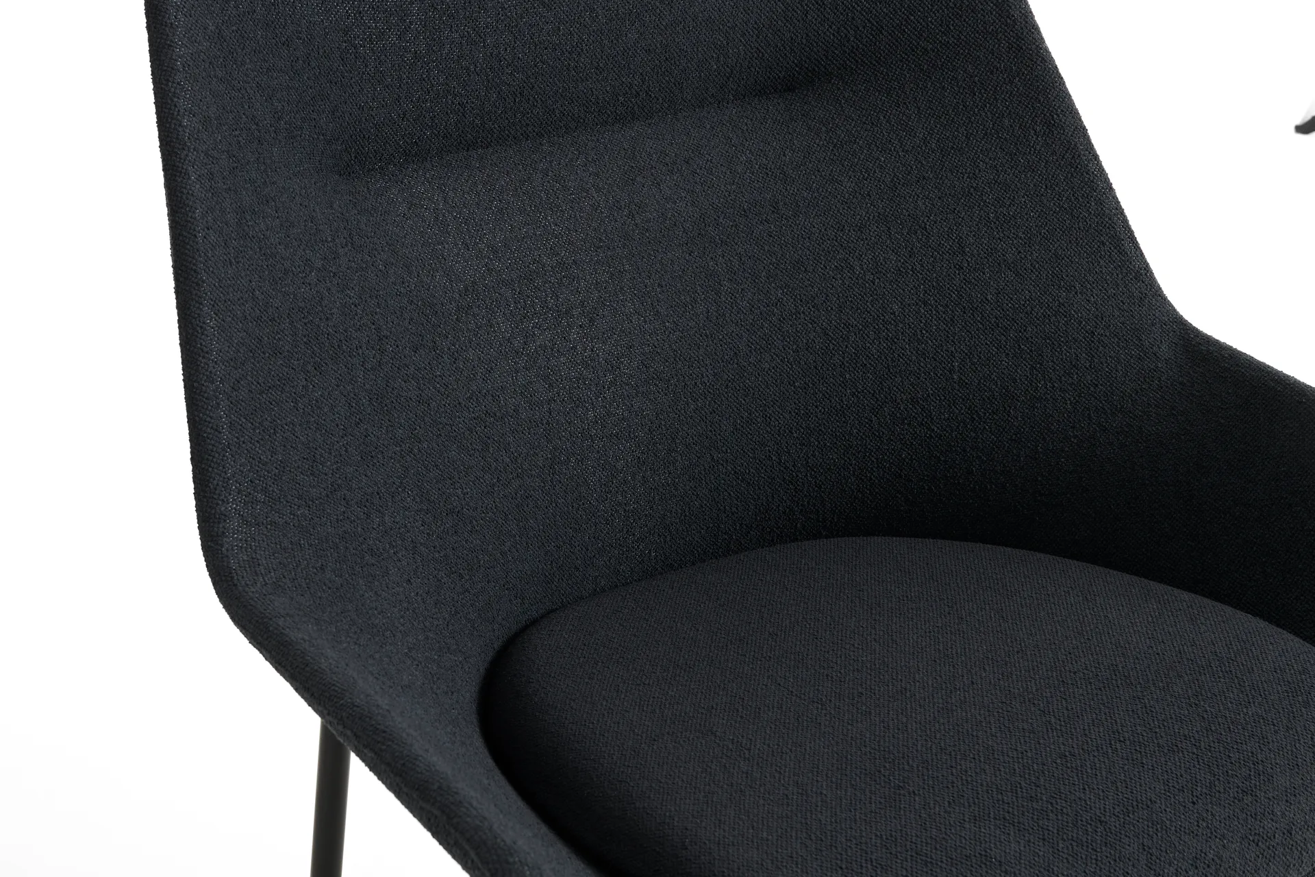 Butaca Lounge O2 Lounge Chair, Soft black-acero lacado negro HAY