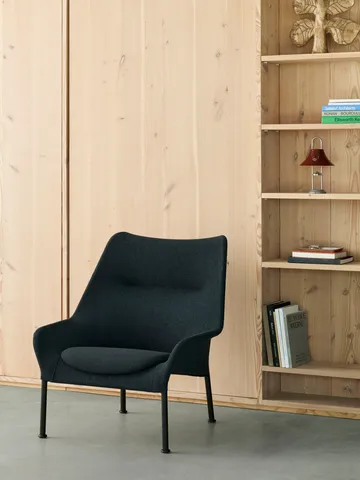 Butaca Lounge O2 Lounge Chair - Soft black-acero lacado negro - HAY