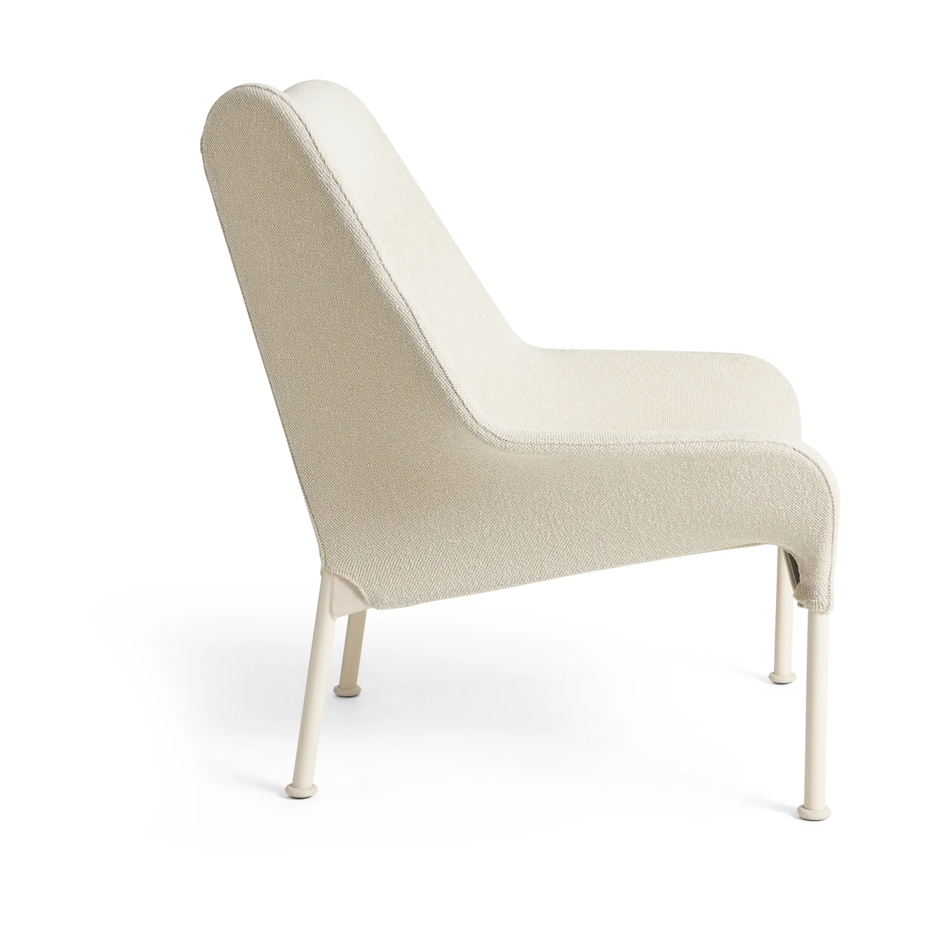Butaca Lounge O2 Lounge Chair, Soft cream-acero lacado eggshell HAY