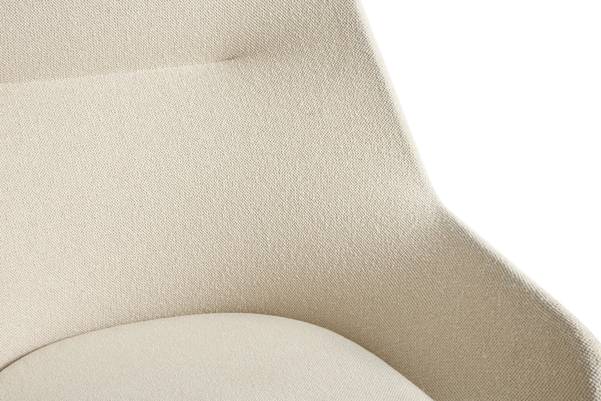 Butaca Lounge O2 Lounge Chair, Soft cream-acero lacado eggshell HAY