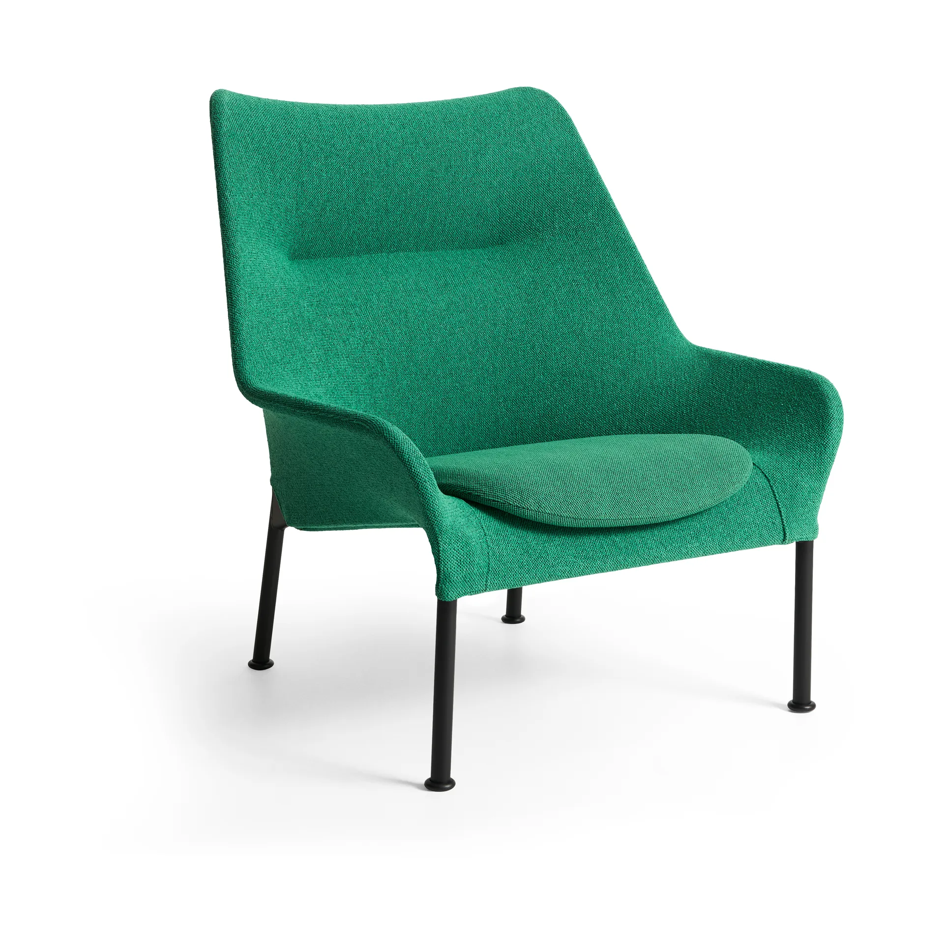 Butaca Lounge O2 Lounge Chair, Soft green-acero lacado negro HAY