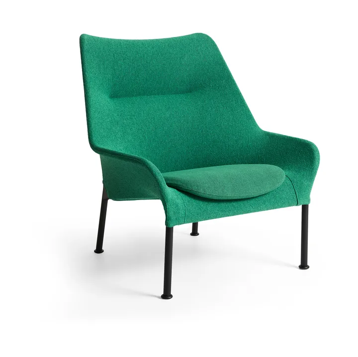 Butaca Lounge O2 Lounge Chair - Soft green-acero lacado negro - HAY