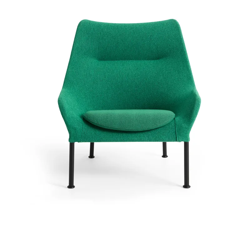 Butaca Lounge O2 Lounge Chair - Soft green-acero lacado negro - HAY