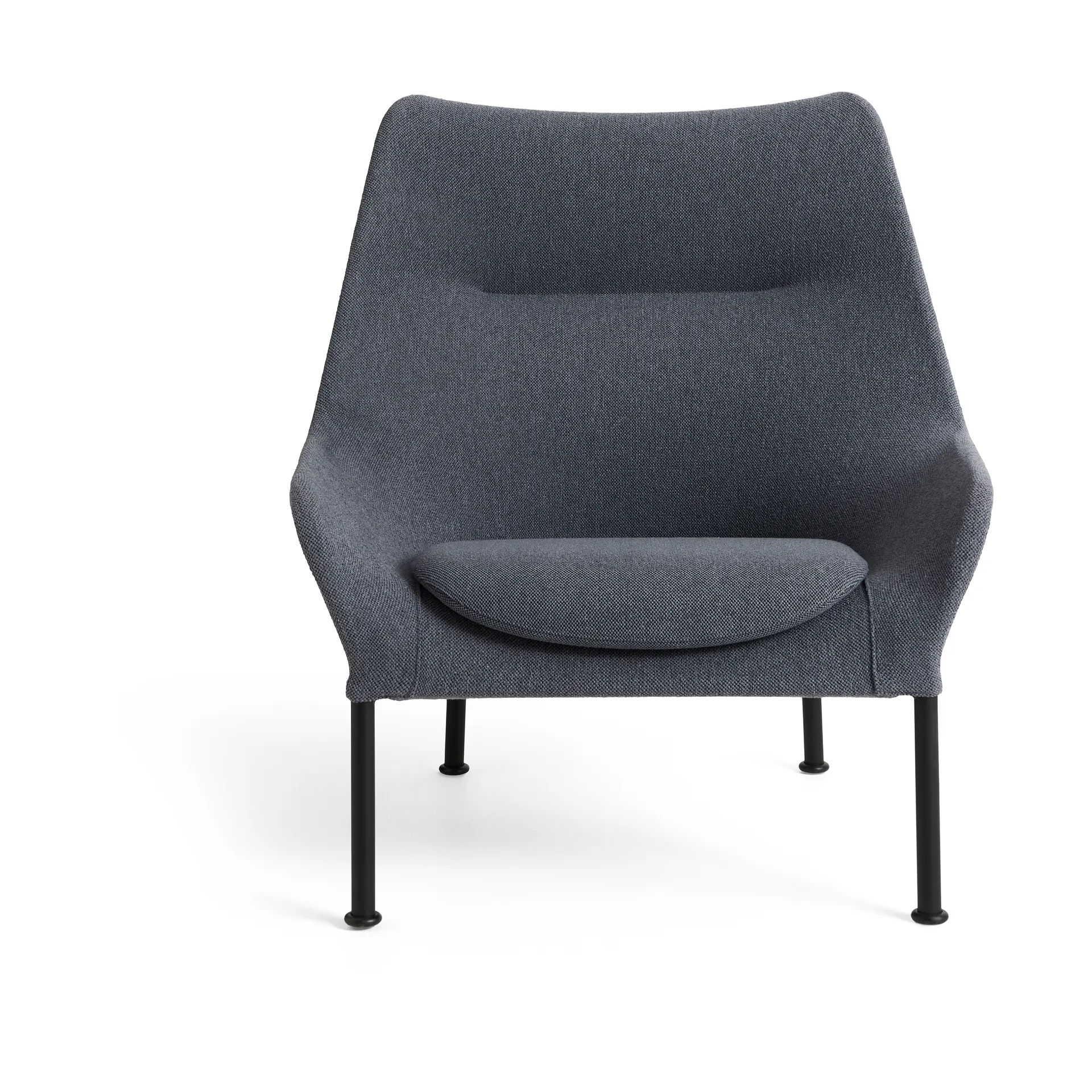 Butaca Lounge O2 Lounge Chair, Soft grey-acero lacado negro HAY