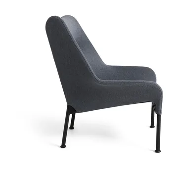 Butaca Lounge O2 Lounge Chair - Soft grey-acero lacado negro - HAY