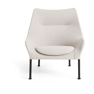 Butaca Lounge O2 Lounge Chair - Soft light grey-acero lacado negro - HAY