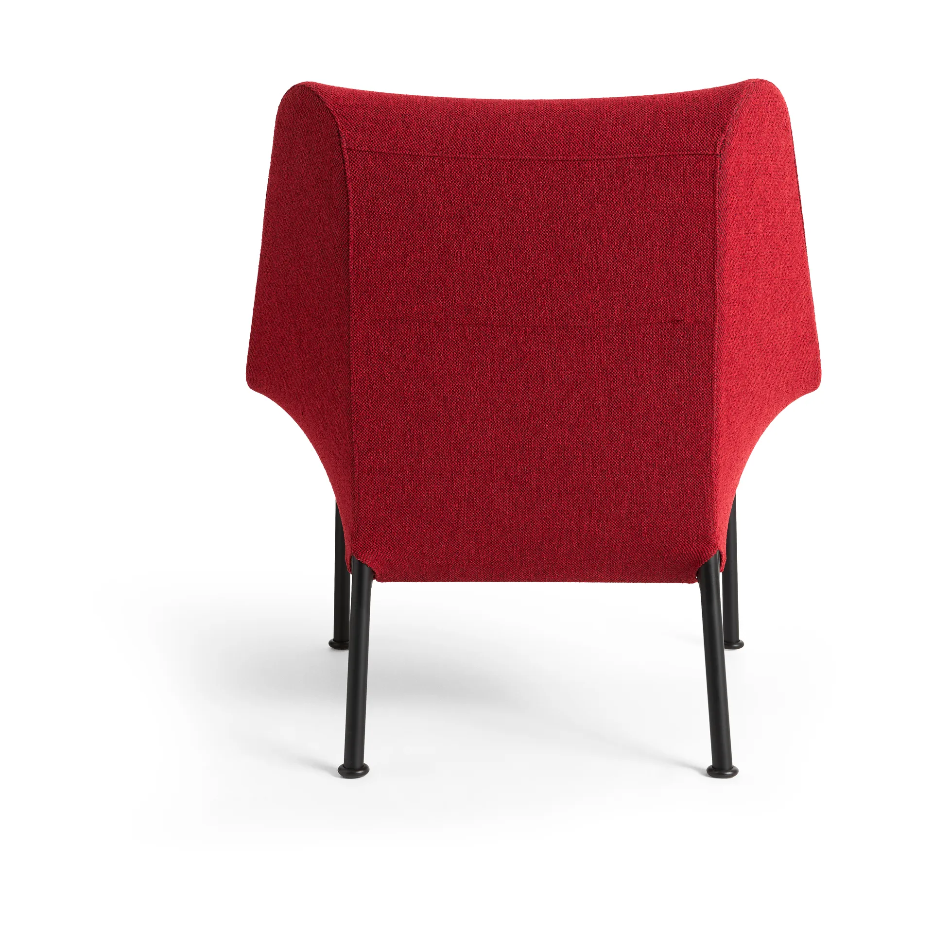 Butaca Lounge O2 Lounge Chair, Soft red-acero lacado negro HAY