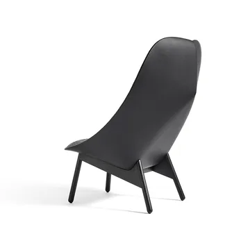 Butaca lounge Uchiwa Quilt - 307-201 grey-negro roble-negro cuero - HAY