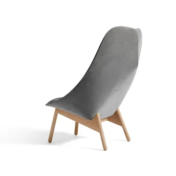 Butaca lounge Uchiwa Quilt - Magnesio-roble-trasera lola warm grey - HAY