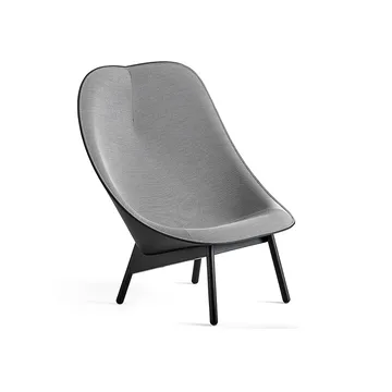 Butaca Uchiwa - Black/white-roble negro-piel negra - HAY