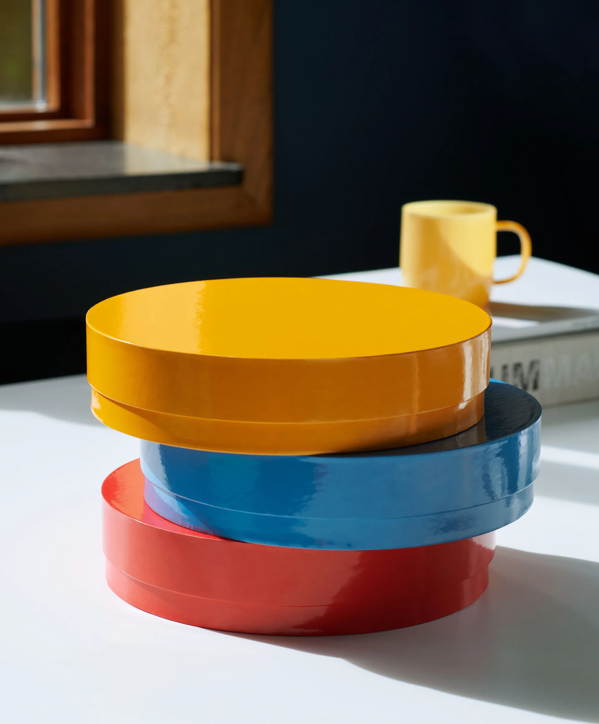 Caja con tapa Colour Storage Round Ø24 cm, Egg yolk HAY