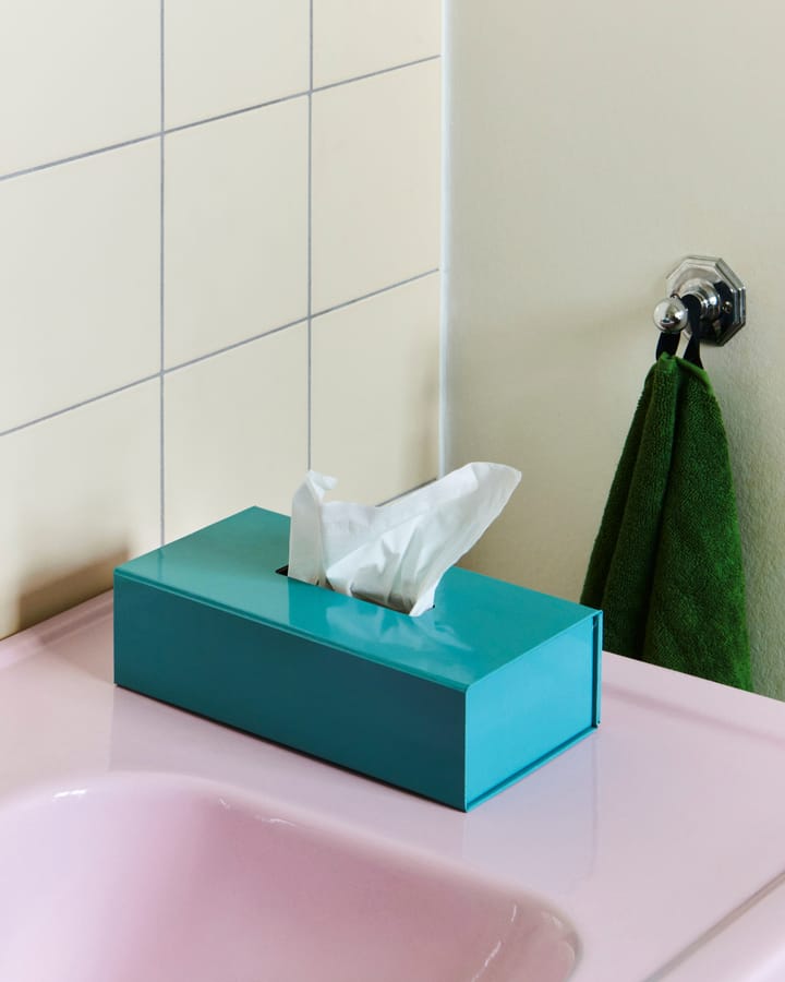 Caja para pañuelos Colour Storage 24,5x13 cm, Ocean blue HAY