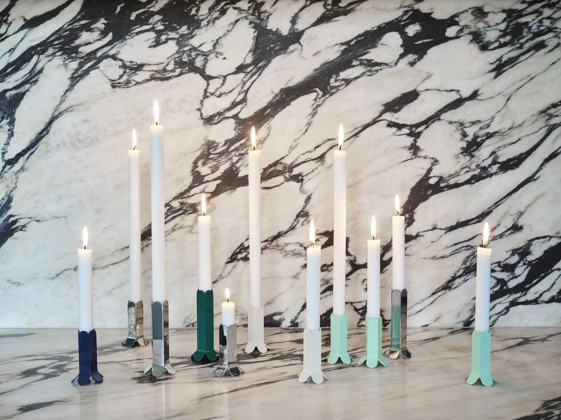 Candelabro Arcs 9 cm, Dark blue HAY