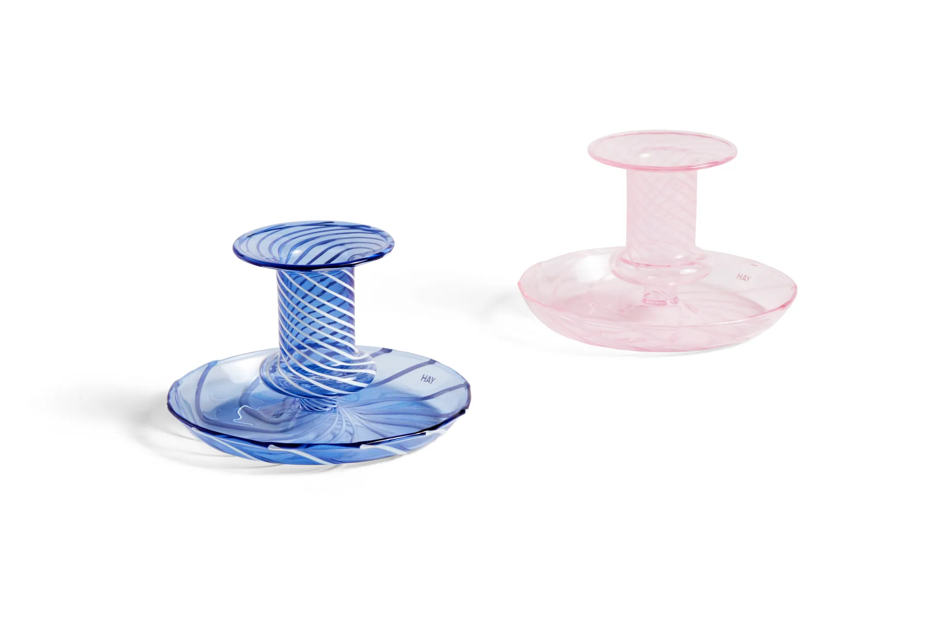 Candelabro Flare Stripe, azul claro HAY