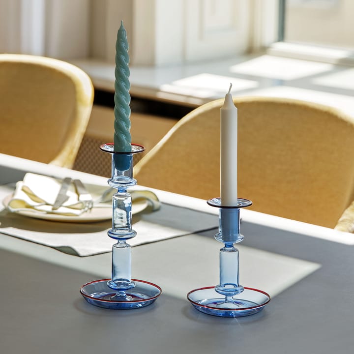 Candelabro Flare tall, Light blue-red HAY