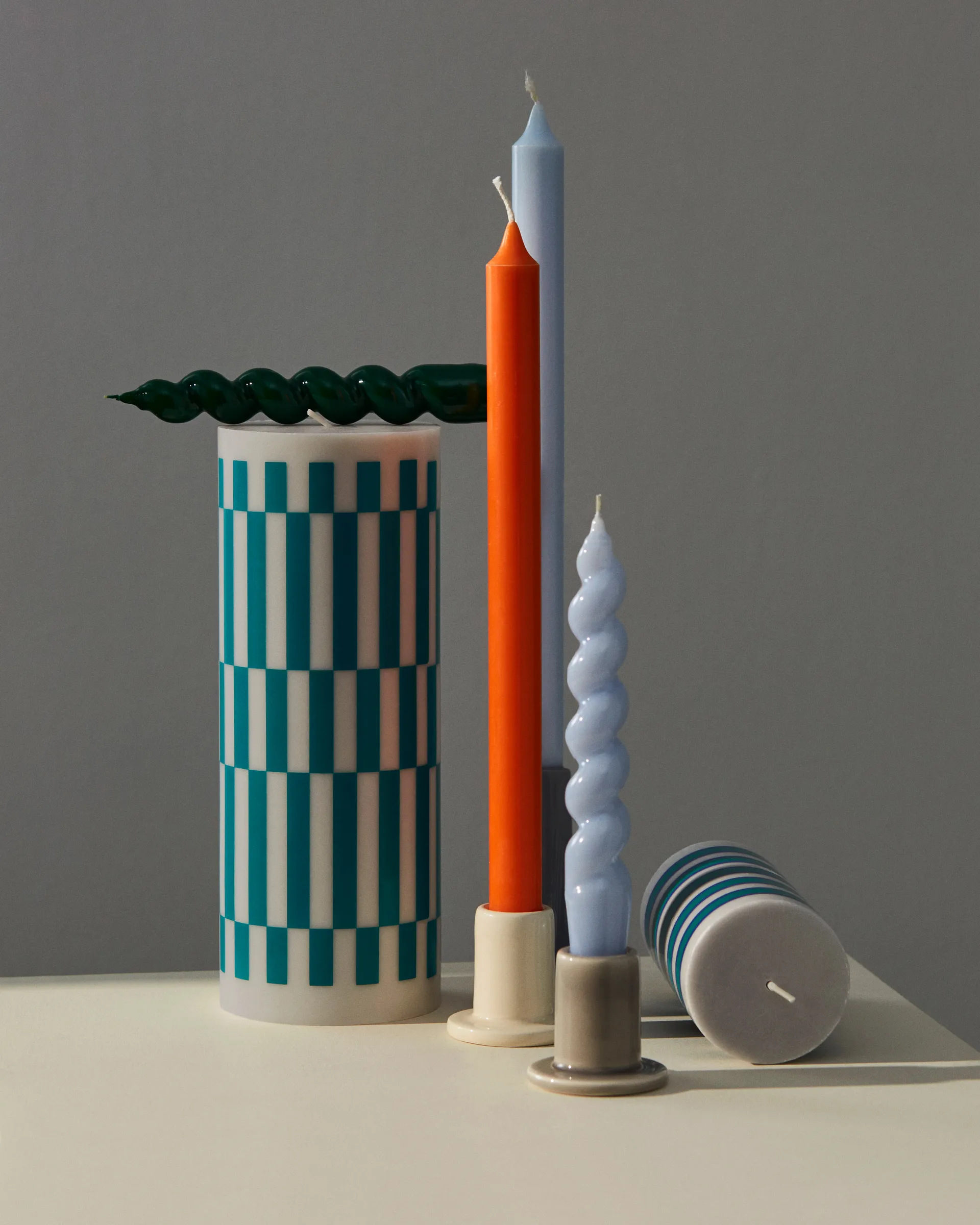 Candelabro Tube 5 cm, Off-white HAY