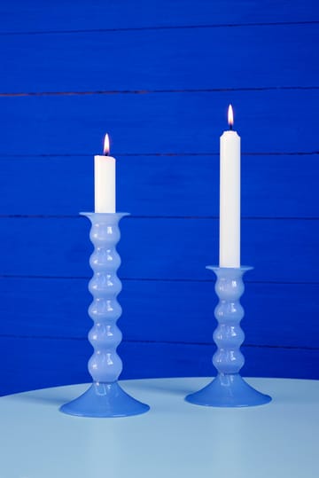 Candelabro Wavy mediano 14 cm - Jade light blue - HAY