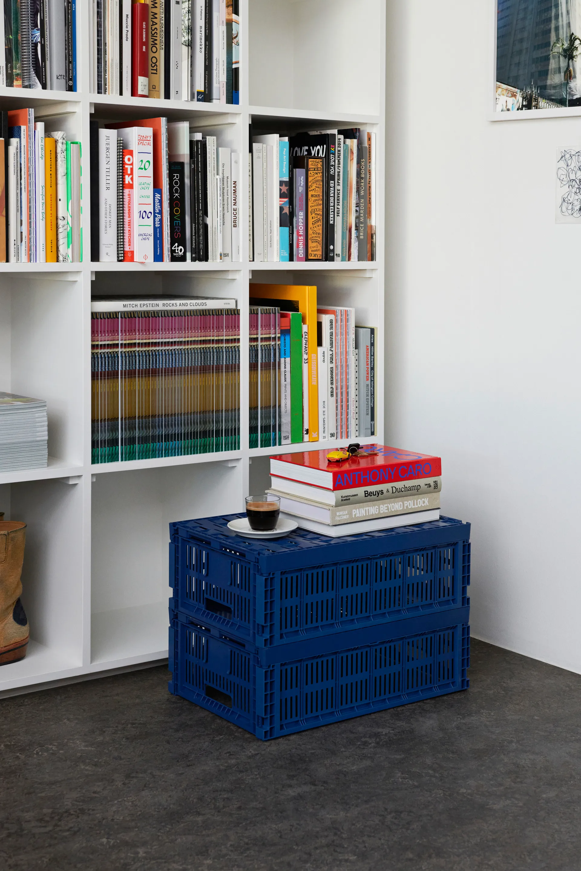 Cesta Colour Crate L 34,5x53 cm, Dark blue HAY